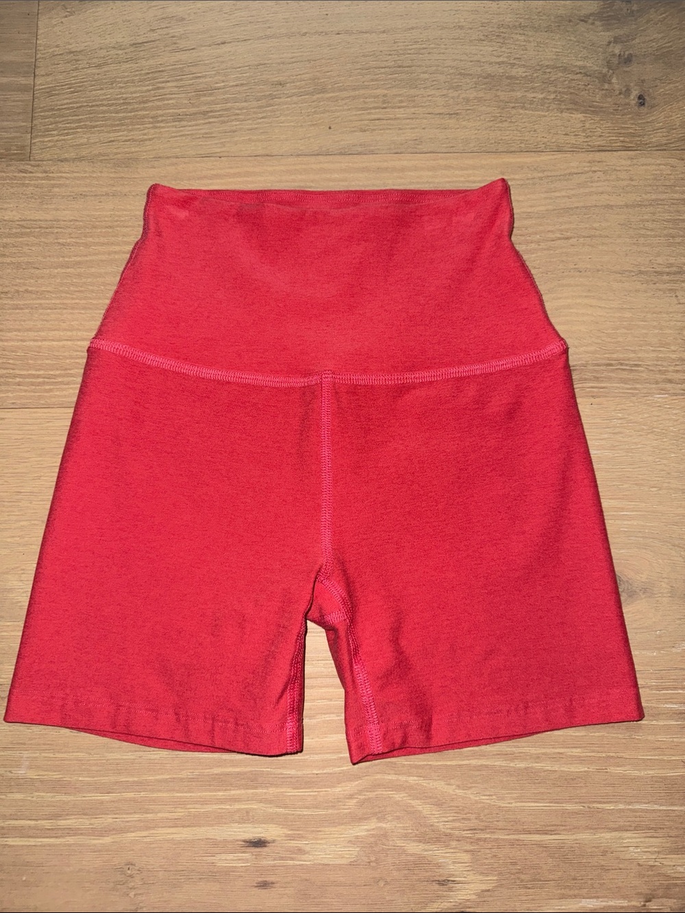 Beyond Yoga High-Rise Red Bike Shorts